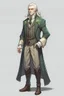 Placeholder: diplomatico elfico vestito di abiti eleganti, final fantasy style, figura intera