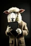 Placeholder: sheep dressed as lawyer and scrolling smartphone
