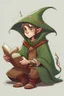 Placeholder: young elf student wizard