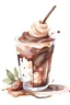 Placeholder: watercolor drawing chocolate smoothie