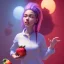 Placeholder: pixar style,women with a jar jam in kitchen,volumetric blue sky environment and background, volumetric lighting,dramatic lighting, realistic painting of an strawberry, looking excited, detailed digital painting, extreme dense and fine fur, anime, ornate, colour-washed colors, elegant, small minutiae, tiny features, particulars, centered, smooth, sharp focus, renderman gofur render, 8k, uhd, detailed eyes, realistic shaded volumetric lighting,caustics,backlight,centered camera view