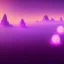 Placeholder: ALIENS FLOATING in the fog, spherical clouds, mountains, GLOWING, PURPLE, orange, pink, stars, TOWERS, 4K, 8K, CINEMATIC