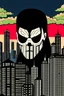 Placeholder: punisher sku;; city in the style of Hiroshi Nagai