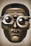 Placeholder: the silent ant head stylized with glasses, bizarre,surreal,