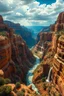 Placeholder: Hieronymus Bosch Style high quality picture desert waterfalls the Grand Canyon desert