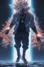 Placeholder: ultra instinct super saiyan Kanye West , Full body, night sky, rain, hyperdetailed , luminism, art by Carne Griffiths and Wadim Kashin concept art, 4k resolution, fractal isometrics details bioluminescens , 3d render, octane render, intricately detailed , cinematic, trending on arts tation Isometric Centered hype reallistic cover photo awesome full color, hand drawn , gritty , intricate, hit definition