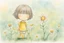 Placeholder: cute chibi anime smiling faced daisy flowers playing football in sunshine, styles of Paul Klee Dee Nickerson and Tim Burton, melting watercolor and black ink outlines on wet paper, soft, shading strokes, in sunshine, ethereal, cinematic postprocessing, bokeh, dof