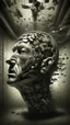 Placeholder: /image, randomised, depicting illusion, the Impossible, nonsense, the immaterial, intangible, and futuristic. Be wildly random in producing totally new ideas and images. Show me the deep scars inflicted on my soul and mind. Epic, cinematic.