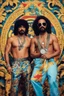 Placeholder: young Cheech and Chong as Versace icons