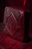 Placeholder: A bar of Blood Iron rests upon a crimson velvet cushion, emanating an eerie glow as faint whispers seem to echo from its surface. The ornate markings etched into the metal shimmer with a crimson hue, pulsating with ancient power. The bar's weight feels heavier than expected, hinting at the potent enchantments contained within. Runes of arcane origin, carved with precision, encircle the edges, capturing the essence of the blood from which it was forged. As you gaze upon this legendary weapon mate
