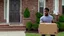 Placeholder: Tyrone suspiciously takes small delivered package from porch