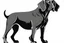 Placeholder: Weimaraner Dog clipart style simple stencil