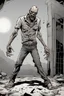 Placeholder: zombie, portrait, comic book, full body, standing, mean