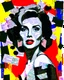Placeholder: A vibrant and eclectic portrait of a woman, blending the irreverent spirit of Dadaism with the bold, graphic language of Pop Art, featuring a prominent female figure with an enigmatic expression, adorned with collage-like fragments of newspaper clippings, torn paper, and distressed textures, set against a backdrop of clashing colors and disparate patterns, with bold, black outlines and Ben-Day dots, evoking the stylized aesthetic of a 1960s-era advertisement, yet infused with a sense of playful
