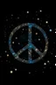 Placeholder: Peace symbol made of stardust and stars
