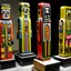 Placeholder: Maori sculptures painted by Stuart Davis