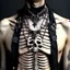 Placeholder: chest bones punk fashion neckless