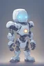 Placeholder: warrior, cute, 2D, cartoon cute male robostone with white sneakers, white short beard, front view, wearing a stone golem costume, lit robostone children, 32k uhd, round,8k,HD, blue wall background