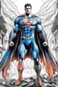 Placeholder: Realistic Outline Art Cinematic Lighting Superman.Advanced Batman High Resolution 3D Photo Cover Art With Witch Destroyed City Background Realistic Drawing Style Full Body Using Outline Mandala Style Clean Line Art Colorful Sky With Stars No Shadows Clear And Good