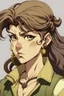 Placeholder: jojos style brown mullet girl character