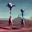 Placeholder: Odd spindle-shaped objects scattered over an arid wasteland in Yves Tanguy style