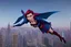 Placeholder: Supergirl flying in a hypnotic dream over New York City