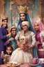 Placeholder: One day, Queen Batool was having a good time with her special team that was called "The Tea Council". Her team included: - Rayouf, the brave princess and the leader of the tribe - A talented writer who writes amazing stories - A real Barbie doll that talks and moves - Jim Carrey, the star of comedy and satire - Donald Trump, the former US president and the controversial figure They met in a spacious room decorated with large windows that allow sunlight to enter, bright colors, green plants, mode