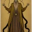 Placeholder: Russian Orthodox nosferatu with five yellow eyes and tentacle beard and long arms and fingers