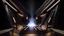 Placeholder: a 3d fractal stage structre made of metallic dark color 3d structures, pertty artistc background,dynamic lights