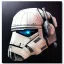 Placeholder: photorealistic at-at pilot helmet with weathered painting , illustration on coarse canvas by <agnes cecile> and <Yoji Shinkawa>, ornate and intricate details , soft smooth lighting, ultra detailed concept art,