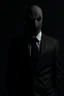 Placeholder: a scary figure wearing a suit and tie with no face