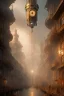 Placeholder: city magic steampunk, daylight, higly-detailed, soft light atmosphere，8k, artgerm, derek zabrocki, greg rutkowski, hdr，light effect，