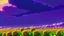 Placeholder: purple sky full of stars, sunflower field, anime, high res, makoto shinkai