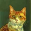 Placeholder: Portrait of a cat by Van Gogh