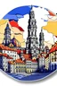 Placeholder: generate a colorful sticker of santiago de compostela
