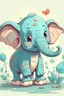 Placeholder: Art illustration deseny cartoon elephant