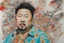 Placeholder: man in Hawaiian shirt by david choe