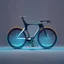 Placeholder: minimalistic bicycle digital art. Futuristic