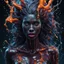 Placeholder: Unsplash art, a quirky liquid portrait of a hauntingly beautiful dark werewolf woman, splash style of paint, Pixar style, Halloween colors, hyper detailed intricately detailed, fantastical, intricate detail, splash screen, liquid, gooey, slime, splashy, fantasy, concept art, 8k resolution, masterpiece, melting, complex background, intricate detailed, dark colors, fantasy, concept art, digital art, intricate, oil on canvas, masterpiece, expert, insanely detailed, 4k resolution.