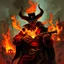 Placeholder: blaze the pyromaniac devil wild west bandit fantasy art