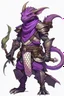 Placeholder: youthful pleasant purple iridescent dragonborn ranger dnd