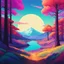 Placeholder: [psychedelic pixel illustration by Andrew MacLean with Kupka's colour palette] realistic photo 8k of the one, in the middle of nowhere