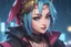 Placeholder: Jinx in 8k anime artstyle, arcane them, crazy laugh, close picture, rain, apocalypse, intricate details, highly detailed, high details, detailed portrait, masterpiece,ultra detailed, ultra quality