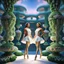 Placeholder: Here is a prompt for AI image generation to create an image of 3D fractal recursive art of dancer girls in a magical villa garden of the future: "3D fractal recursive art of dancer girls in a futuristic magical villa garden. Intricate, detailed, dreamlike, fantastical, surreal, volumetric, layered, geometric patterns. Ethereal, shimmering, otherworldly. Elegant, graceful dancers in motion, surrounded by lush, verdant vegetation, ornate architecture, and glowing, luminescent elements. Vibrant, s