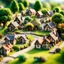Placeholder: Miniature village Shire hobbit tilt-shift