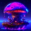 Placeholder: A floating island mushroom house in space. Blue purple red, deep space nebulas. Detailed gloss Painting, bright color, fantastical, intricate detail, splash screen, hyperdetailed, insane depth, concept art, 8k resolution, trending on Artstation, Unreal Engine 5, color depth, dynamic lighting, splash art, dramatic, High Quality wonderful beautiful Fun Imaginative, good composition