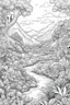 Placeholder: fanatasy nature coloring page