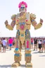 Placeholder: 10,000nerds worshipping giant lord of nerd at burning man festival in the style of hiroku ogai