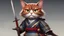 Placeholder: full body Samurai Cat perfect faced (((I'm the style of Mark E. Rogers))), hyperrealism, digital painting of an animation character, character illustration, glen keane, lisa keane, realistic, disney style character, detailed, digital art, 4k, ultra hd, beautiful d&d character portrait, colorful fantasy, detailed, realistic face, digital portrait, intricate armor, fiverr dnd character, wlop, stanley artgerm lau, ilya kuvshinov, artstation, hd, octane render, hyperrealism