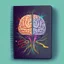 Placeholder: medicine notebook brain illustration, abstract, artistic, digital art